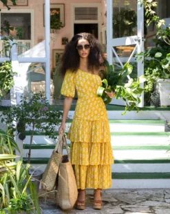 Veronica Beard Virginia One-Shoulder Dress