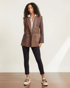 Veronica Beard Faustine Houndstooth Dickey Jacket