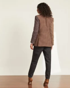 Veronica Beard Faustine Houndstooth Dickey Jacket