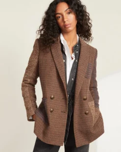 Veronica Beard Faustine Houndstooth Dickey Jacket