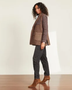 Veronica Beard Faustine Houndstooth Dickey Jacket