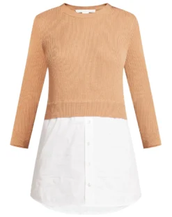 Veronica Beard Rocha Mixed-Media Pullover Clothing 9 Veronica Beard Rocha Mixed-Media Pullover Clothing