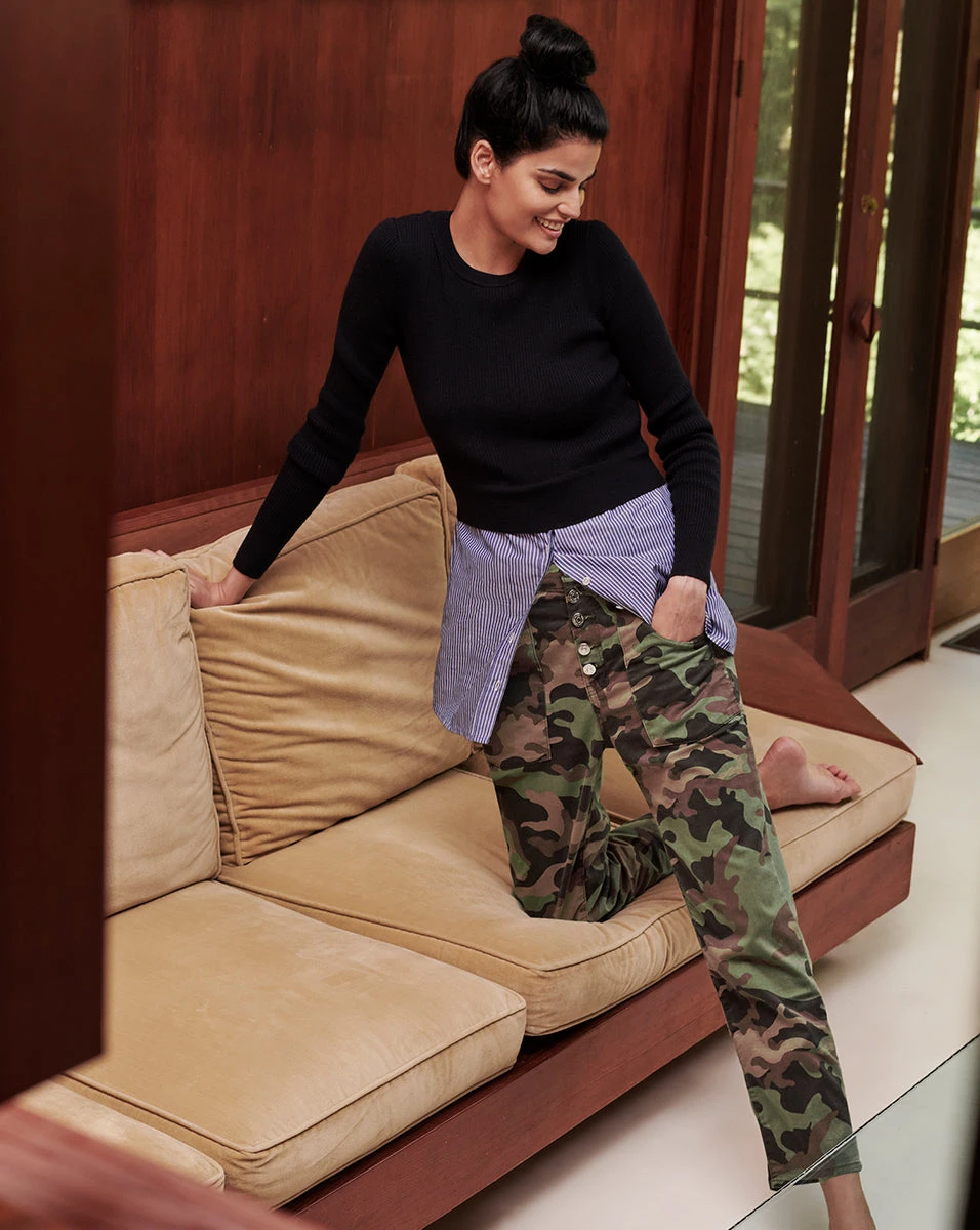 Veronica Beard Rocha Mixed-Media Pullover Clothing Veronica Beard Rocha Mixed-Media Pullover Clothing