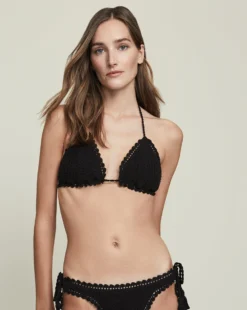 Veronica Beard Cala Crochet Bikini Top Clothing