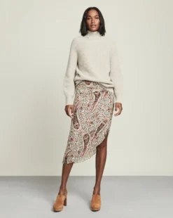Veronica Beard Herst Paisley Skirt