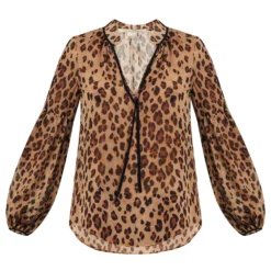 Veronica Beard Clothing Charen Leopard Top