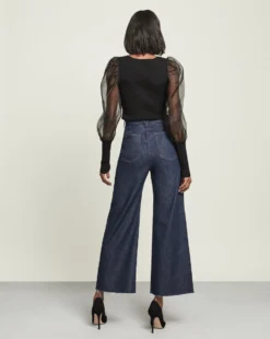 Veronica Beard Finian Mixed-Media Top