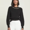Veronica Beard Wara Chain-Detail Pullover Clothing 1 Veronica Beard Wara Chain-Detail Pullover Clothing