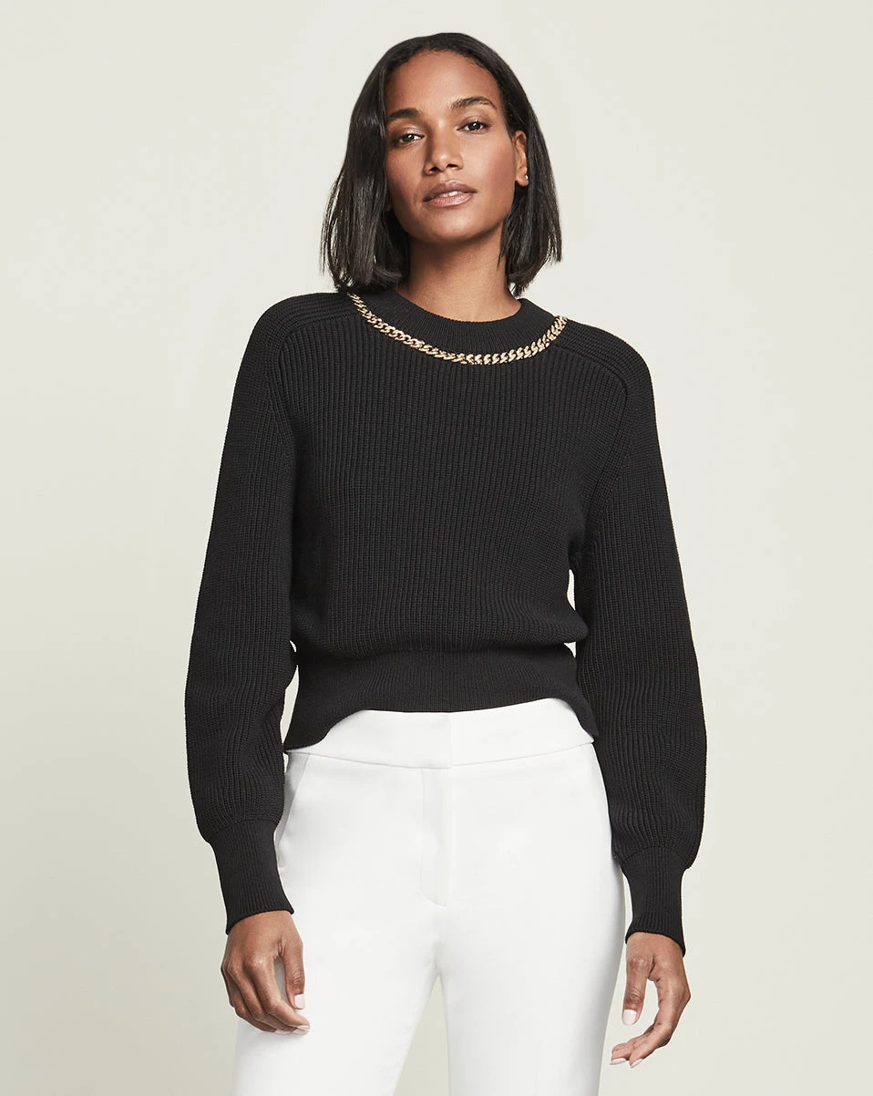 Veronica Beard Wara Chain-Detail Pullover Clothing Veronica Beard Wara Chain-Detail Pullover Clothing