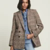 Veronica Beard Oria Glen Plaid Dickey Jacket