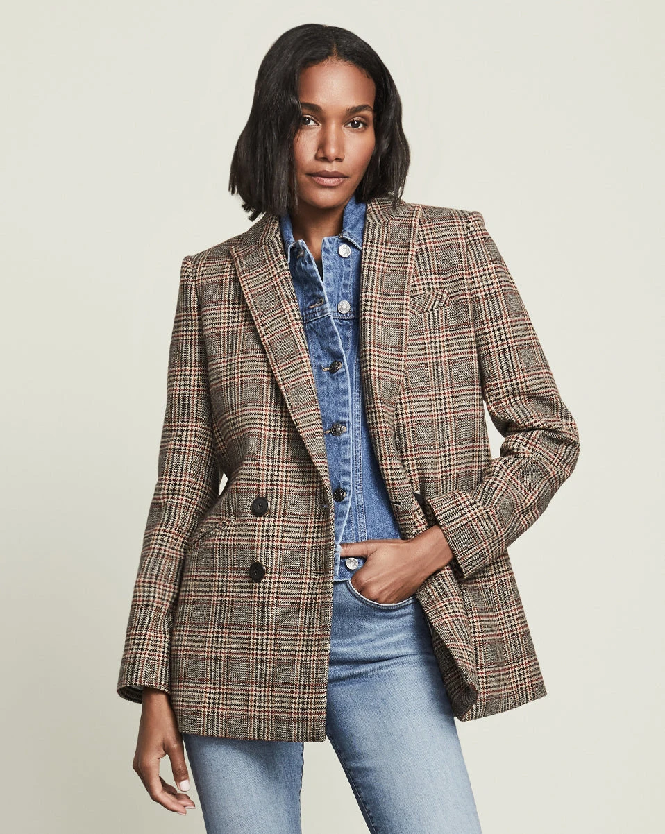 Veronica Beard Oria Glen Plaid Dickey Jacket Veronica Beard Oria Glen Plaid Dickey Jacket