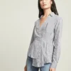 Veronica Beard Clothing Rosamund Striped Wrap Shirt 2 Veronica Beard Clothing Rosamund Striped Wrap Shirt