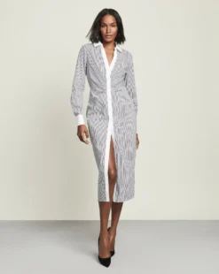 Veronica Beard Clothing Cita Midi Shirtdress