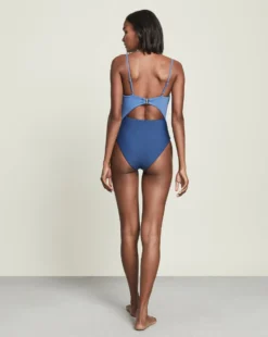 Veronica Beard Aniston Color-Blocked Cutout Swimsuit