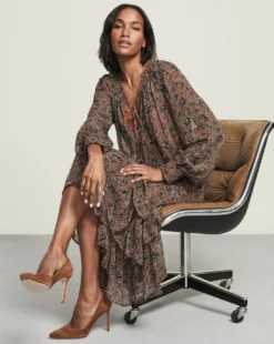 Veronica Beard Clothing Tunis Boho-Floral Dress