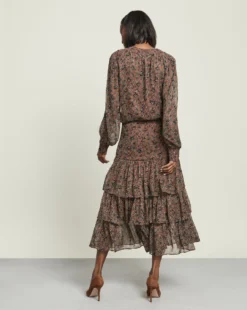 Veronica Beard Clothing Tunis Boho-Floral Dress