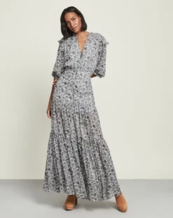 Veronica Beard Nitza Boho-Floral Maxi Dress