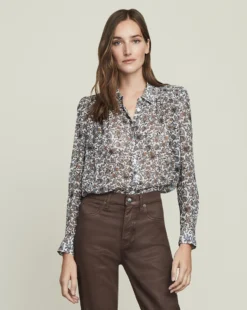 Veronica Beard Dazed Boho-Floral Shirt Clothing