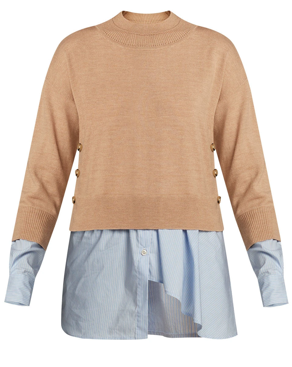 Veronica Beard Beri Mixed-Media Pullover Clothing Veronica Beard Beri Mixed-Media Pullover Clothing