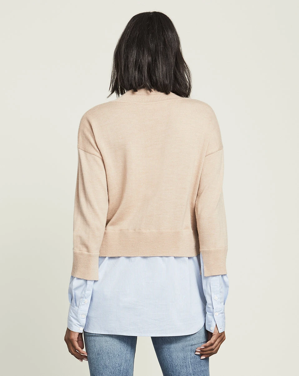 Veronica Beard Beri Mixed-Media Pullover Clothing Veronica Beard Beri Mixed-Media Pullover Clothing