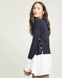 Veronica Beard Beri Mixed-Media Pullover Clothing 4 Veronica Beard Beri Mixed-Media Pullover Clothing