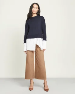 Veronica Beard Beri Mixed-Media Pullover Clothing 6 Veronica Beard Beri Mixed-Media Pullover Clothing