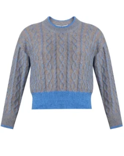 Veronica Beard Riola Cable-Knit Sweater