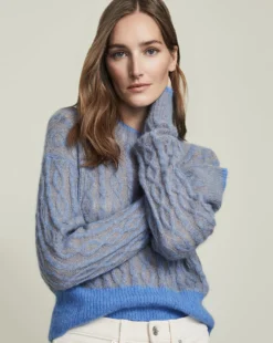 Veronica Beard Riola Cable-Knit Sweater