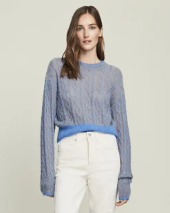 Veronica Beard Riola Cable-Knit Sweater