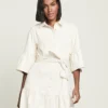 Veronica Beard Clothing Luriane Flounced-Sleeve Dress