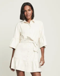 Veronica Beard Clothing Luriane Flounced-Sleeve Dress