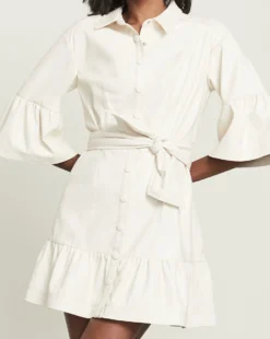 Veronica Beard Clothing Luriane Flounced-Sleeve Dress