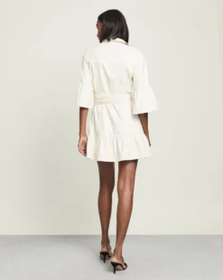 Veronica Beard Clothing Luriane Flounced-Sleeve Dress