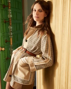 Veronica Beard Clothing Balan Mixed-Media Reversible Coat