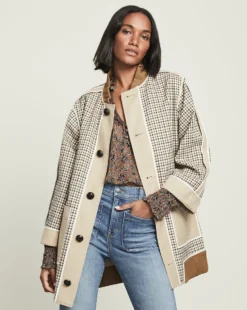 Veronica Beard Sales 33 Veronica Beard Clothing Balan Mixed-Media Reversible Coat