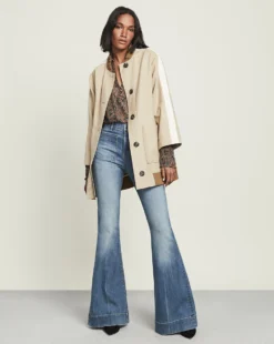 Veronica Beard Clothing Balan Mixed-Media Reversible Coat