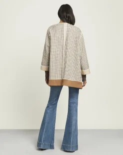 Veronica Beard Clothing Balan Mixed-Media Reversible Coat