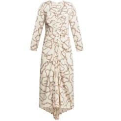 Veronica Beard Clothing Kersey Chain-Print Dress