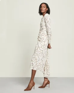 Veronica Beard Clothing Kersey Chain-Print Dress