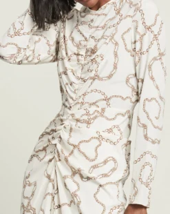 Veronica Beard Clothing Kersey Chain-Print Dress