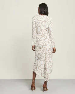 Veronica Beard Clothing Kersey Chain-Print Dress