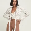 Veronica Beard Clothing Remi Chain-Print Blouse