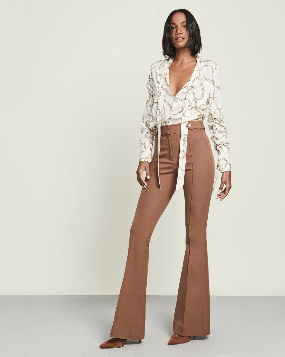 Veronica Beard Clothing Remi Chain-Print Blouse Veronica Beard Clothing Remi Chain-Print Blouse