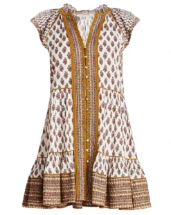 Veronica Beard Amoura Boho-Floral Minidress