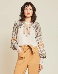 Veronica Beard Isabella Embroidered Top Clothing