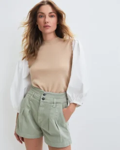 Veronica Beard Clothing Steffi Mixed-Media Pullover