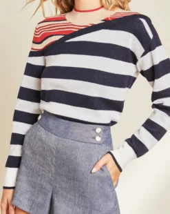 Veronica Beard Sheradin Striped Pullover Clothing 5 Veronica Beard Sheradin Striped Pullover Clothing