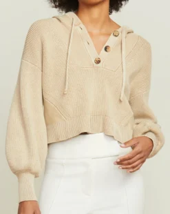 Veronica Beard Ursina Knit Hoodie Clothing