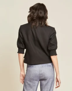 Veronica Beard Annabella Crop Linen Jacket Clothing