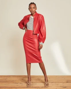 Veronica Beard Nimah Leather Jacket